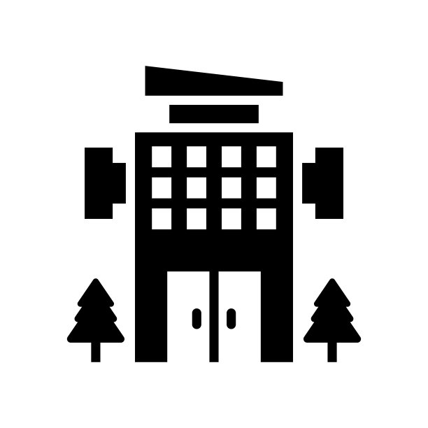 摩天大楼矢量图标固体风格插图。EPS 10个文件图片下载