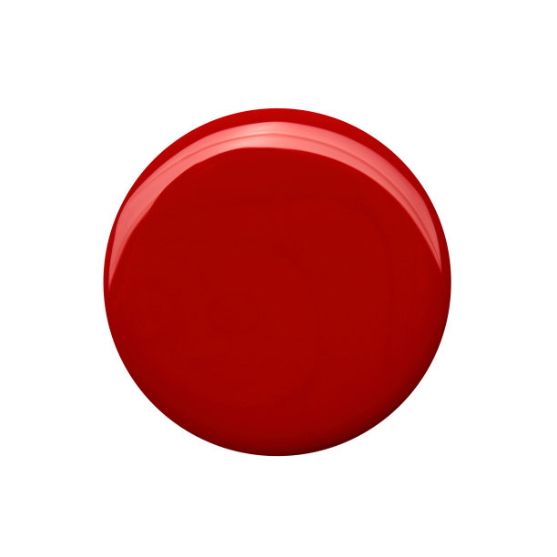 红色圆形指甲油的污点孤立在白色指甲油上图片下载