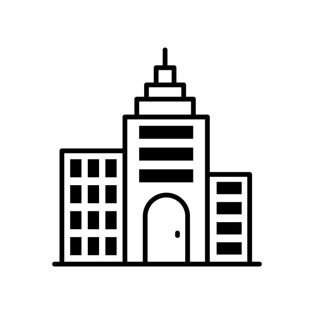 覆盖建筑矢量轮廓图标样式插画。EPS 10文件图片下载
