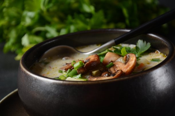 一碗蘑菇奶油汤图片下载