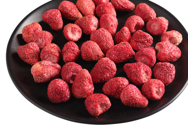 脱水草莓。冻干草莓片图片下载