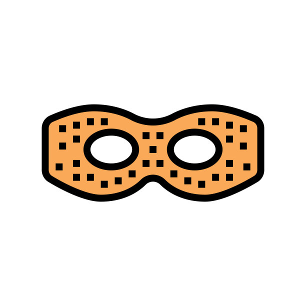 眼罩颜色图标矢量插图图片下载