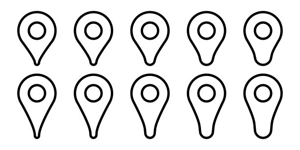 定位销，地图指针，定位标记向量图标插图材料图片下载