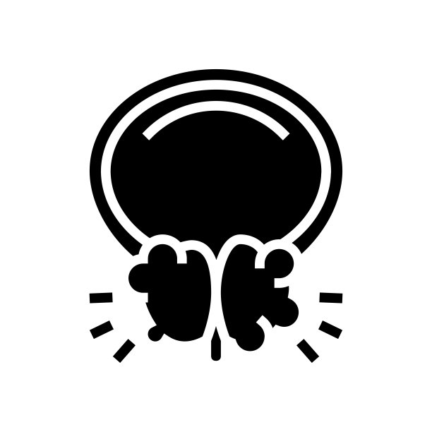 前列腺疾病字形图标矢量插图图片下载