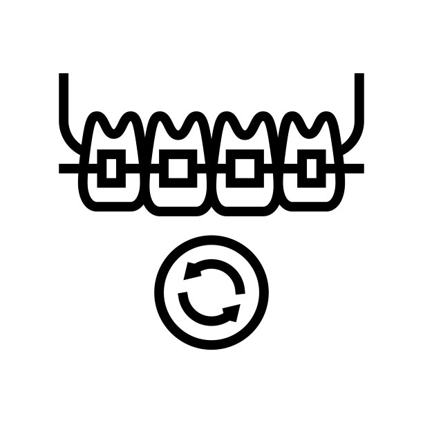 舌齿撑线图标矢量插图图片下载