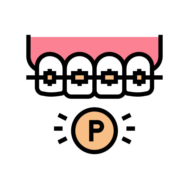塑料材料牙套颜色图标矢量插图图片下载