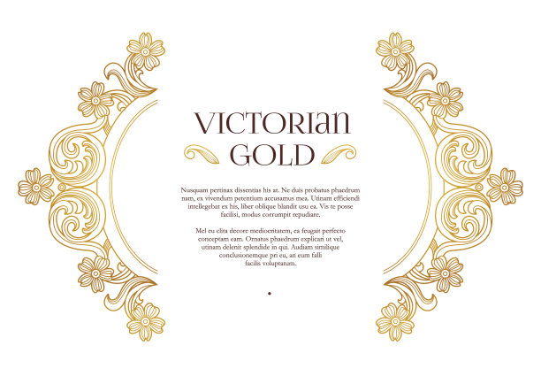 矢量线艺术装饰为设计，金元素为东方风格。图片下载