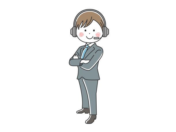 男性操作员的插图。图片下载