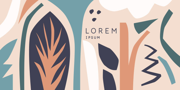 流行风格的以抽象元素为主的艺术作品。你的设计背景。博客和网站的海报。图片下载