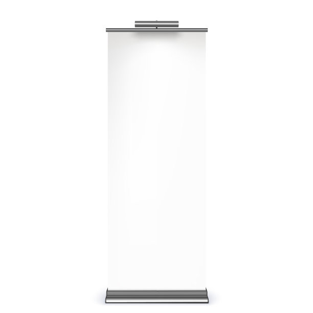 垂直滚动横幅孤立的白色背景。向量3 d演示。图片下载