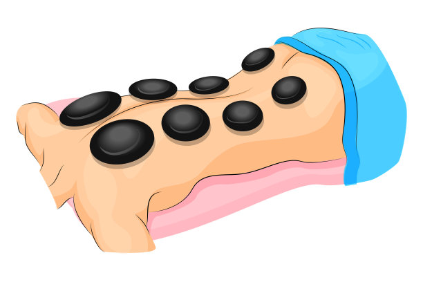 背部，按摩，石头疗法图片下载