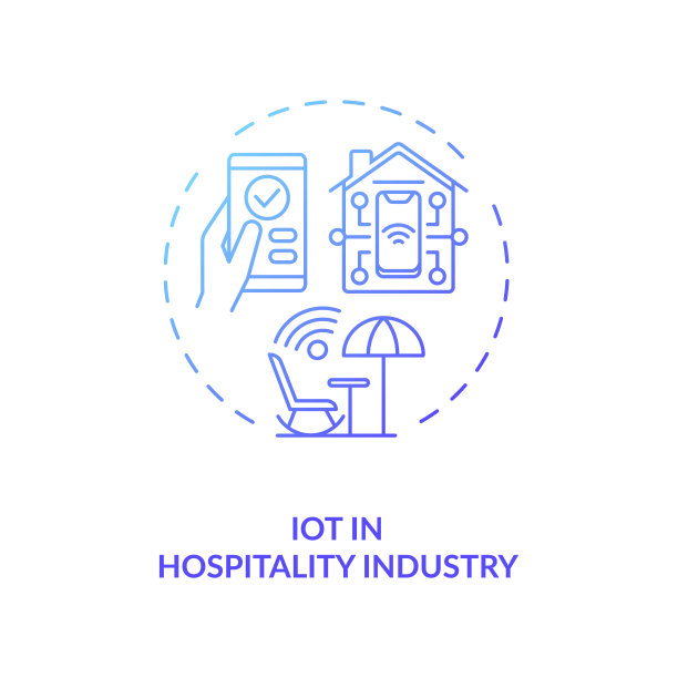 物联网在酒店业的概念图标图片下载