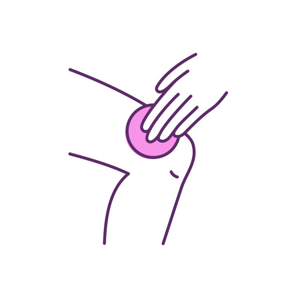 膝盖治疗无手术RGB颜色图标图片下载