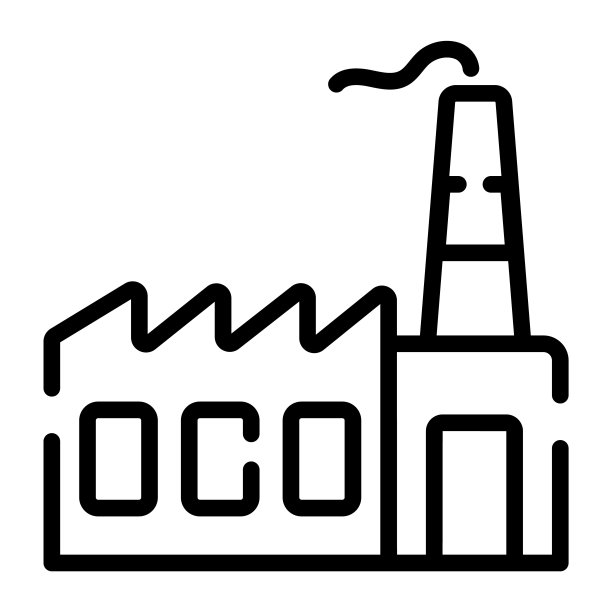 工厂线性图标，房地产网页和移动图标图片下载