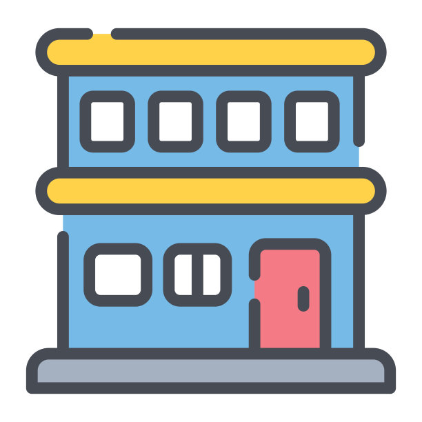 公寓图标，房地产网页和移动图标图片下载