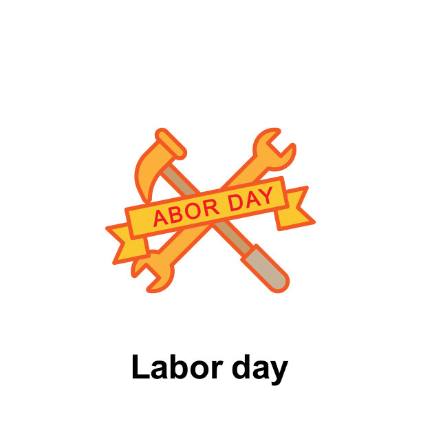 劳动节大纲图标。劳动节插画元素图标。符号和符号可以用于网页，标志，手机应用程序，UI，用户体验图片下载