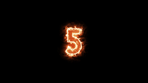 5号字母燃烧或易燃图片下载