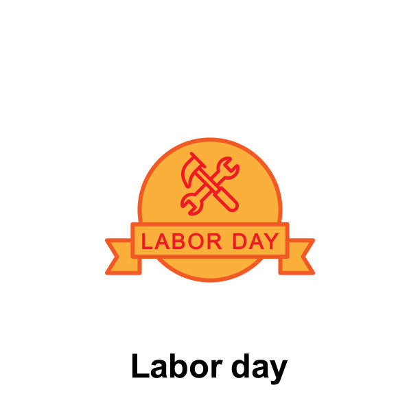 劳动节大纲图标。劳动节插画元素图标。符号和符号可以用于网页，标志，手机应用程序，UI，用户体验图片下载