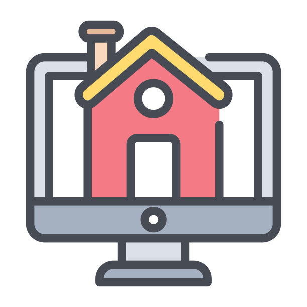 在线房地产图标，房地产网络和移动图标图片下载