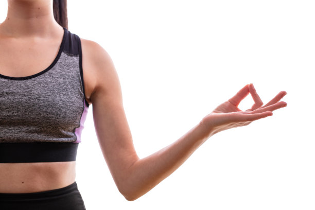 做瑜伽姿势的女人图片下载