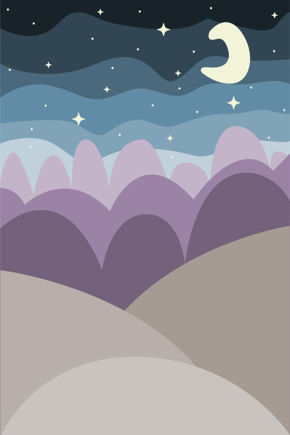 在夜晚抽象景观山图片下载
