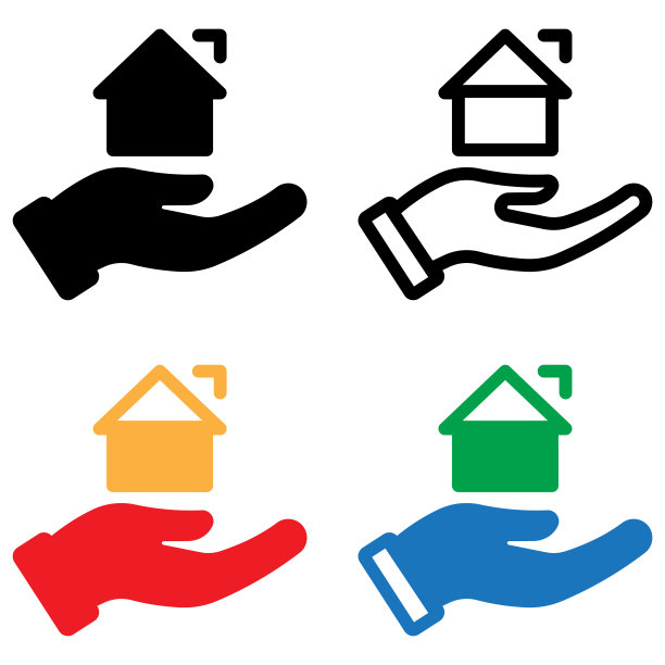 手举房子图标(矢量图)图片下载