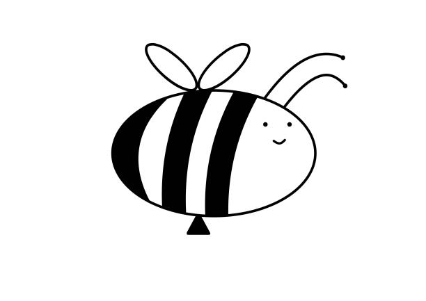 儿童着色蜜蜂。嘟嘟蜜蜂。以昆虫为主题的插图。世界蜜蜂日。图片下载