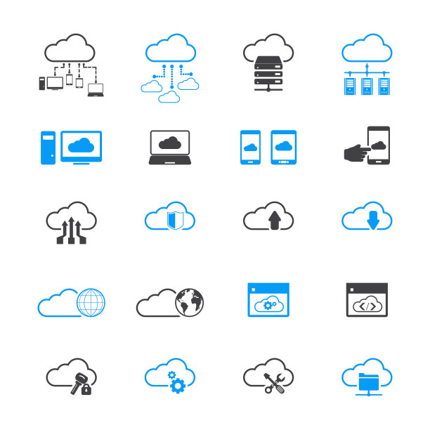 云计算图标集图片下载
