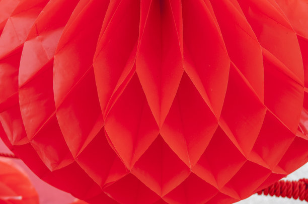 红色纸灯笼的抽象纹理特写图片下载