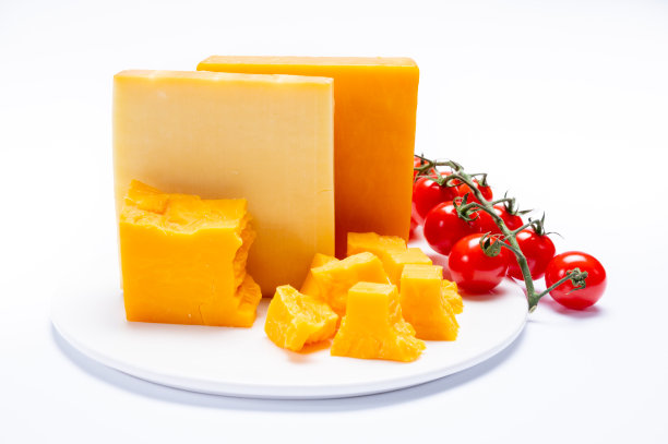 奶酪收集，橙色和黄色熏英国奶酪从英国图片下载