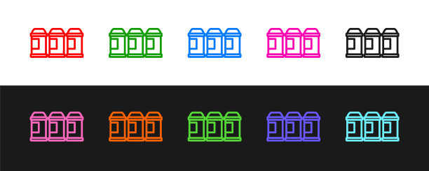 设置线喷漆可以图标隔离在黑白背景上。向量图片下载