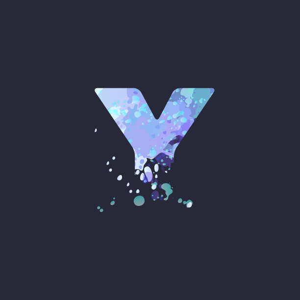 大胆的字母Y冬季霜冻设计图片下载