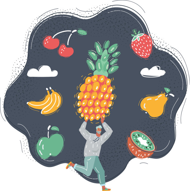 男人拿了大水果就跑图片下载