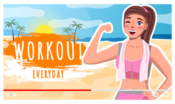 美女姑娘穿着运动服跑步图片下载