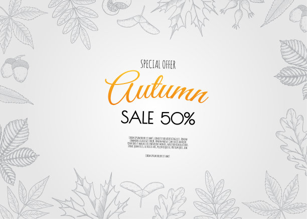 秋天的季节背景框与秋天图片下载