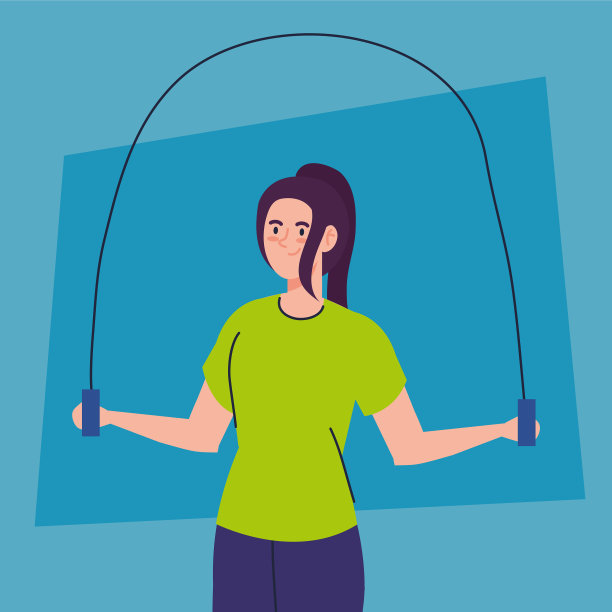 女子跳绳运动娱乐锻炼图片下载