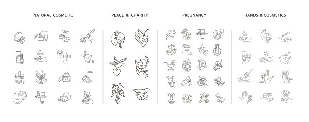 妊娠和妇科的图标和标志图片下载