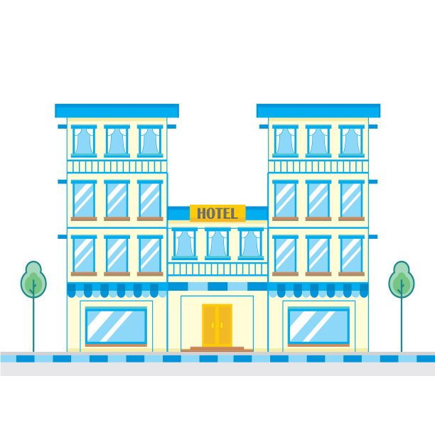 适合现代扁平商业酒店建筑图片下载