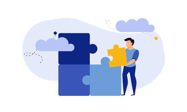 拼图团队合作理念合作伙伴关系图片下载