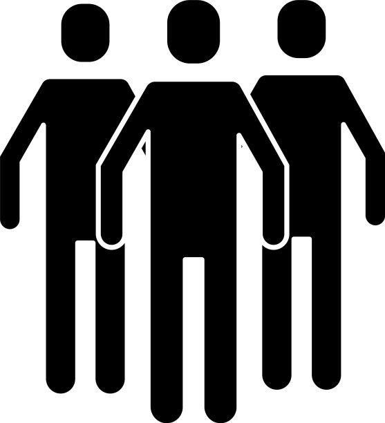 人群抗议剪影风格的图标图片下载