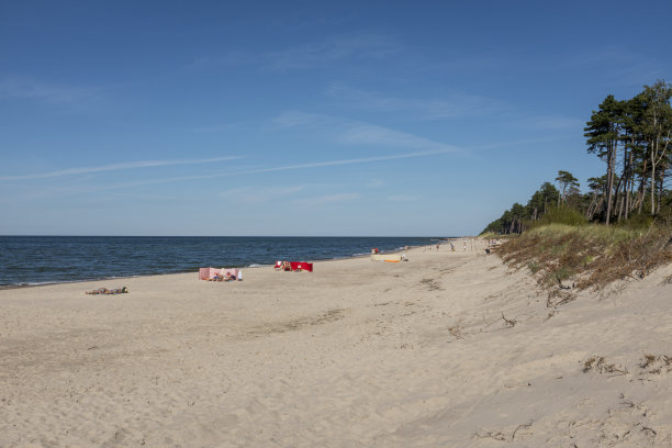 波兰波罗的海沿岸的海滩图片下载