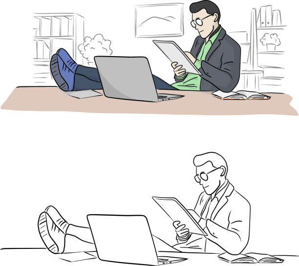 商人使用平板电脑和笔记本电脑图片下载