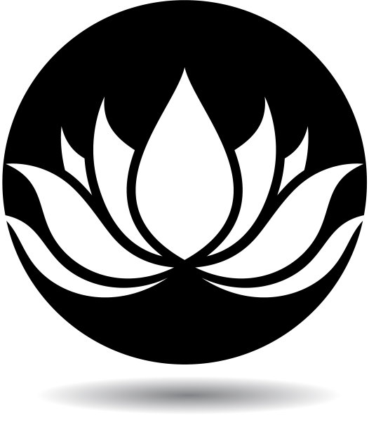 黑莲花标志模板图标图片下载