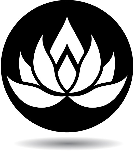 黑莲花标志模板图标图片下载