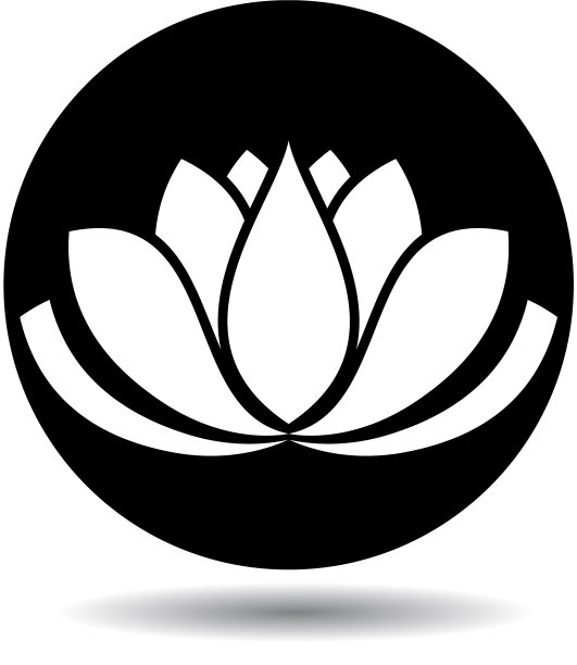 黑莲花标志模板图标图片下载