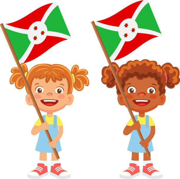 手持布隆迪国旗图片下载