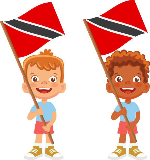 特立尼达和多巴哥国旗手设图片下载