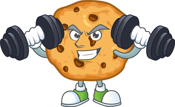 巧克力片饼干健身锻炼尝试图片下载