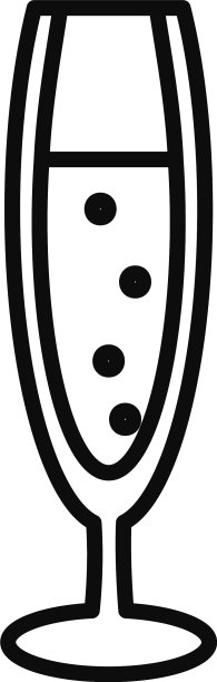 香槟玻璃图标线条风格图片下载
