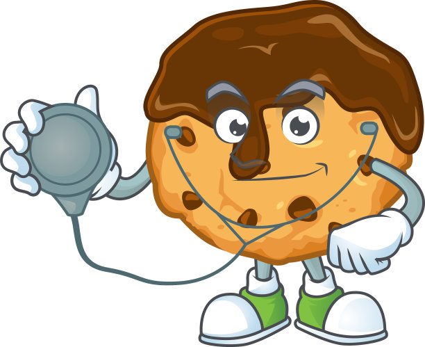 奶油吉祥物图案的巧克力片图片下载